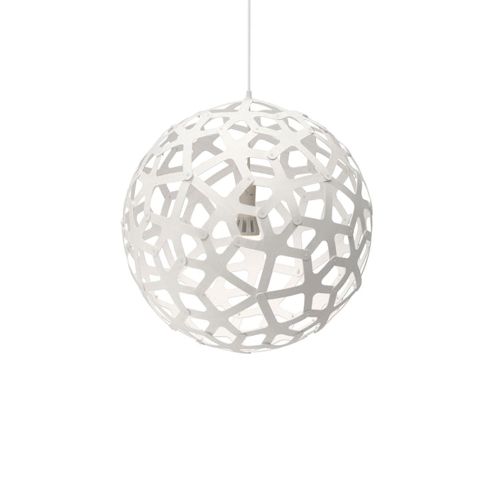 Coral Pendant Light in White/White (Large).