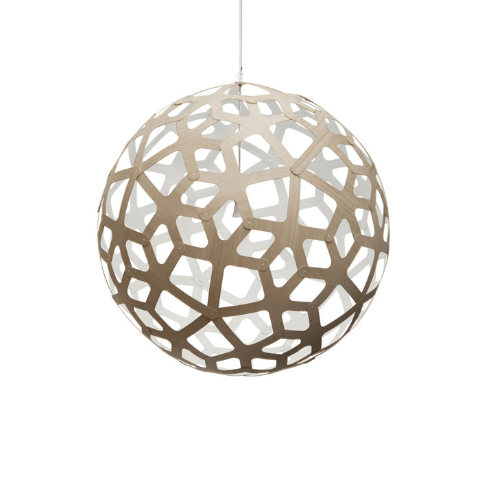 Coral Pendant Light in Bamboo/White (X-Large).