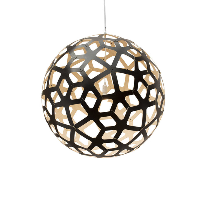 Coral Pendant Light in Black/Bamboo (X-Large).