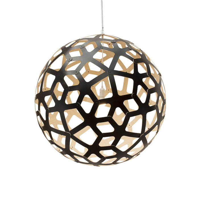 Coral Pendant Light in Black/Bamboo (XX-Large).