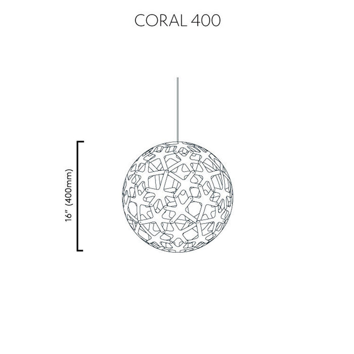 Coral Pendant Light - line drawing.