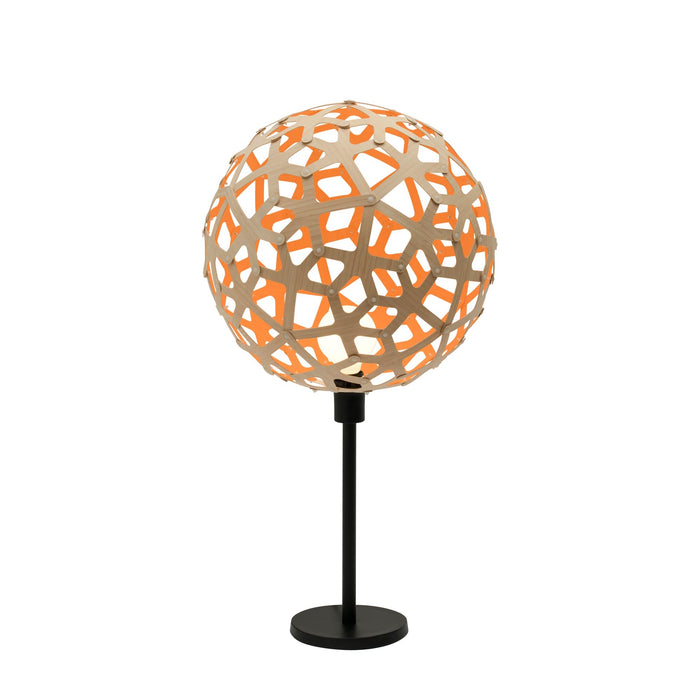 Coral Table Lamp in Bamboo/Orange.