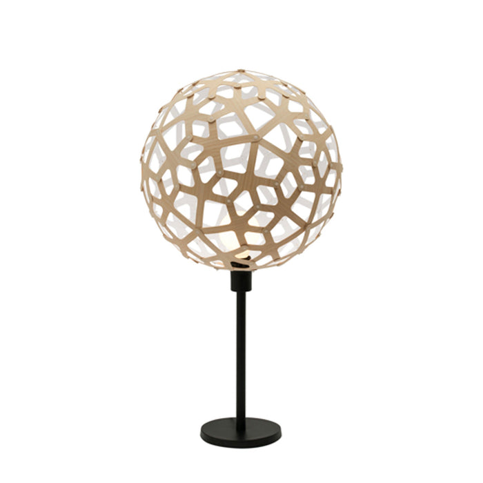 Coral Table Lamp in Bamboo/White.