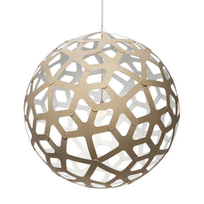 Coral XL Pendant Light in Bamboo/White.