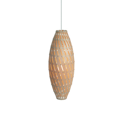 Ebb LED Roll Pendant Light in Bamboo.