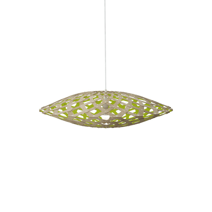 Flax Pendant Light in Bamboo/Lime (Small).