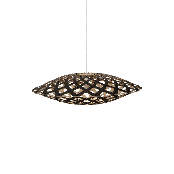 Flax Pendant Light in Black/Bamboo (Small).