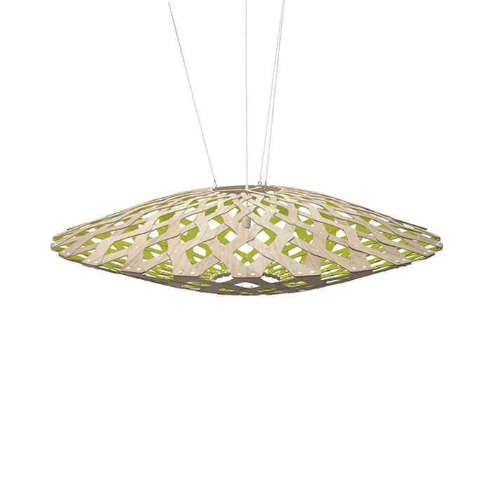 Flax Pendant Light in Bamboo/Lime (Large).