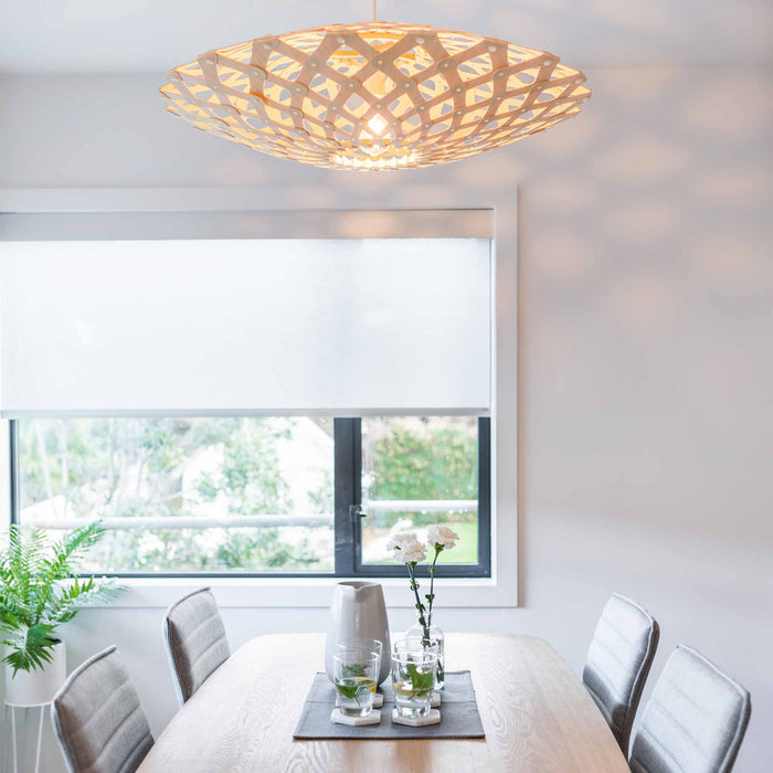 Flax Pendant Light in dining room.