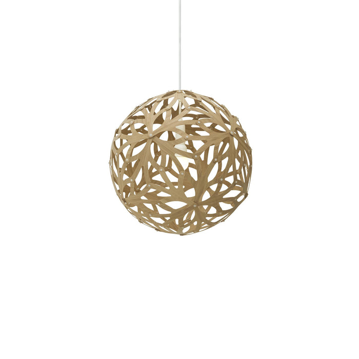 Floral Pendant Light in Bamboo/Bamboo (Small).