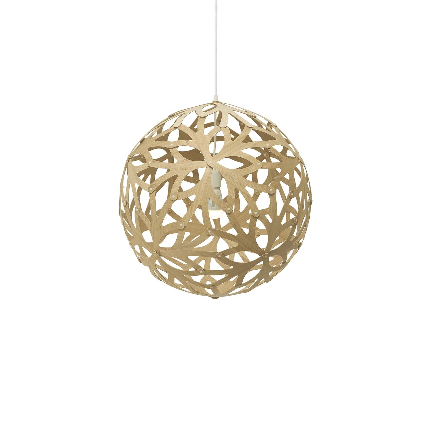 Floral Pendant Light in Bamboo/Bamboo (Medium).