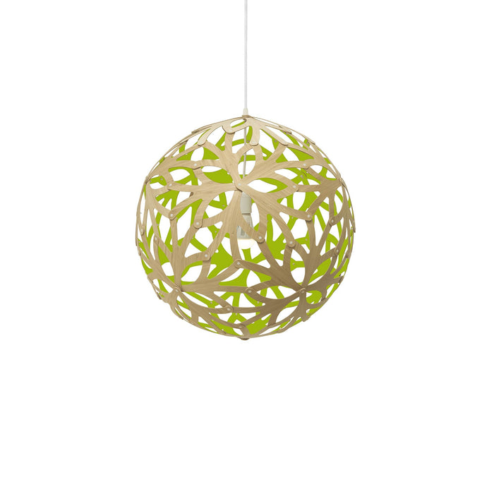 Floral Pendant Light in Bamboo/Lime (Medium).