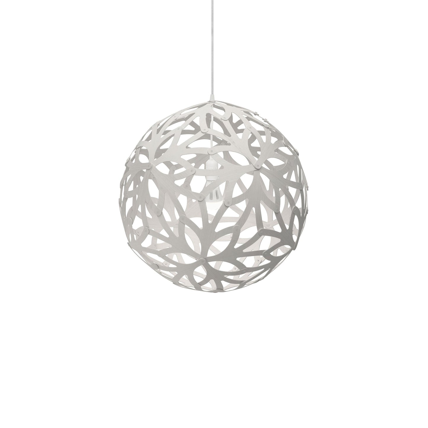 Floral Pendant Light in White/White (Medium).