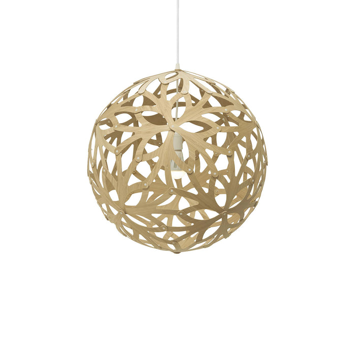 Floral Pendant Light in Bamboo/Bamboo (Large).