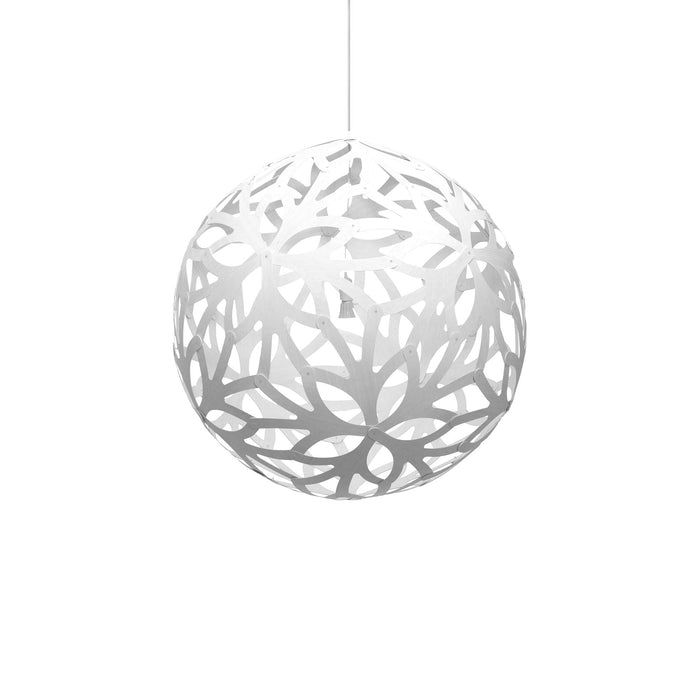 Floral Pendant Light in White/White (Large).