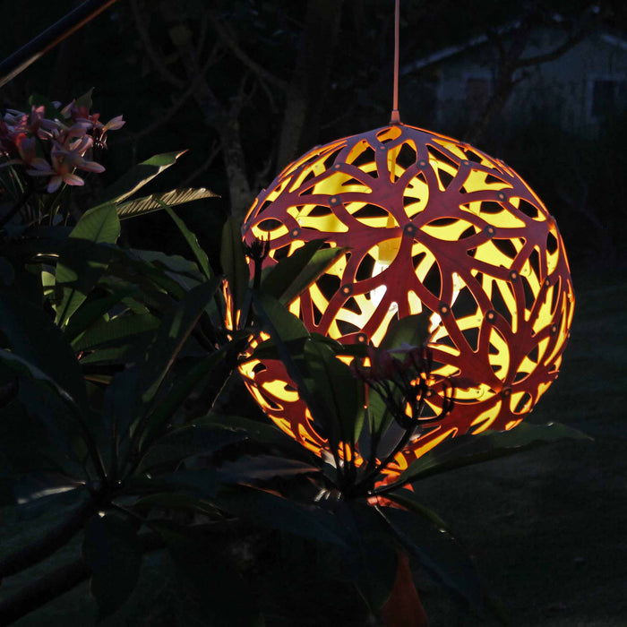 Floral Pendant Light in Outside Area.