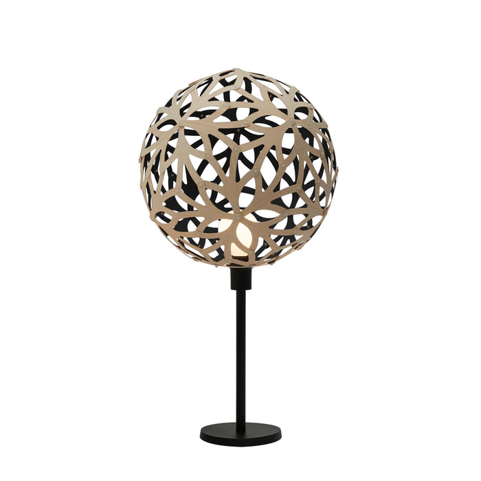 Floral Table Lamp in Bamboo/Black.