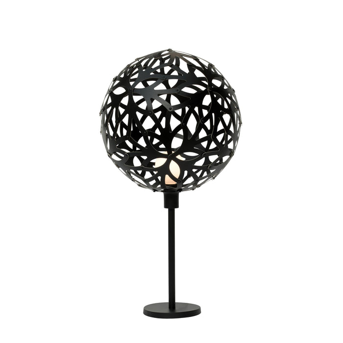 Floral Table Lamp in Black/Black.