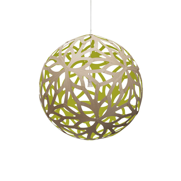 Floral XL Pendant Light in Bamboo/Lime (Small).