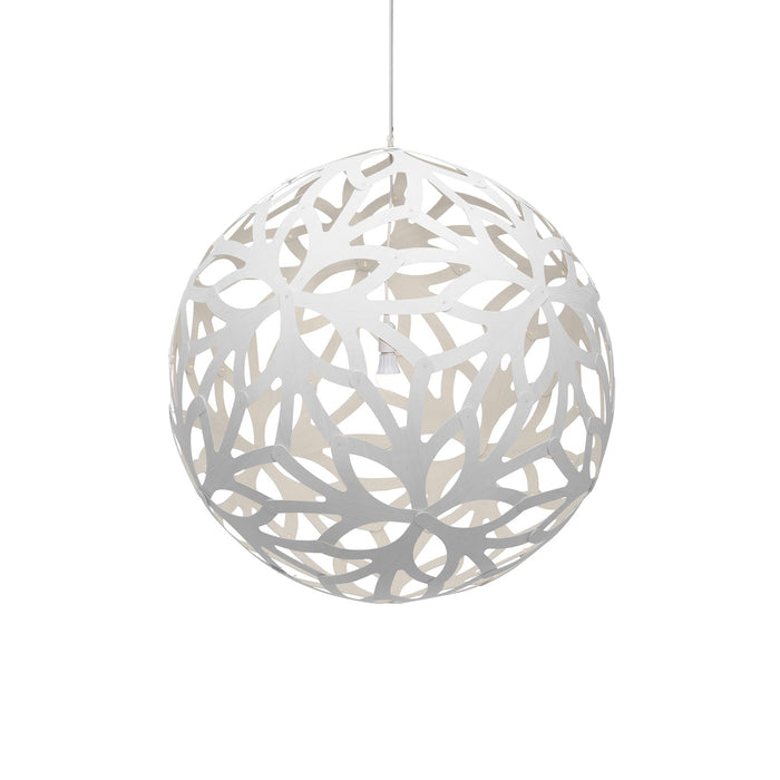 Floral XL Pendant Light in White/White (Small).
