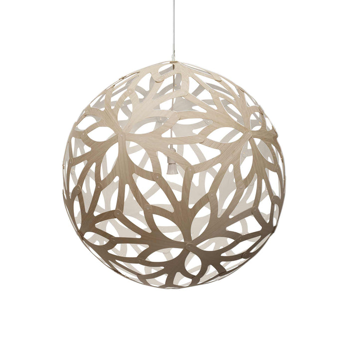 Floral XL Pendant Light in Bamboo/White (Medium).