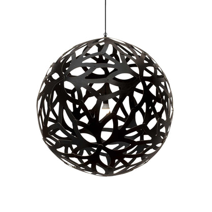 Floral XL Pendant Light in Black/Black (Medium).