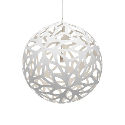 Floral XL Pendant Light in White/White (Medium).