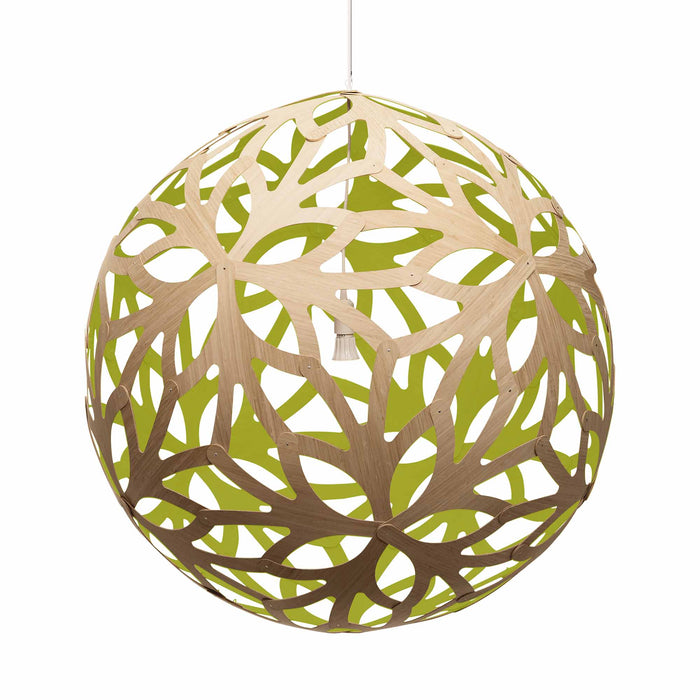 Floral XL Pendant Light in Bamboo/Lime (Large).