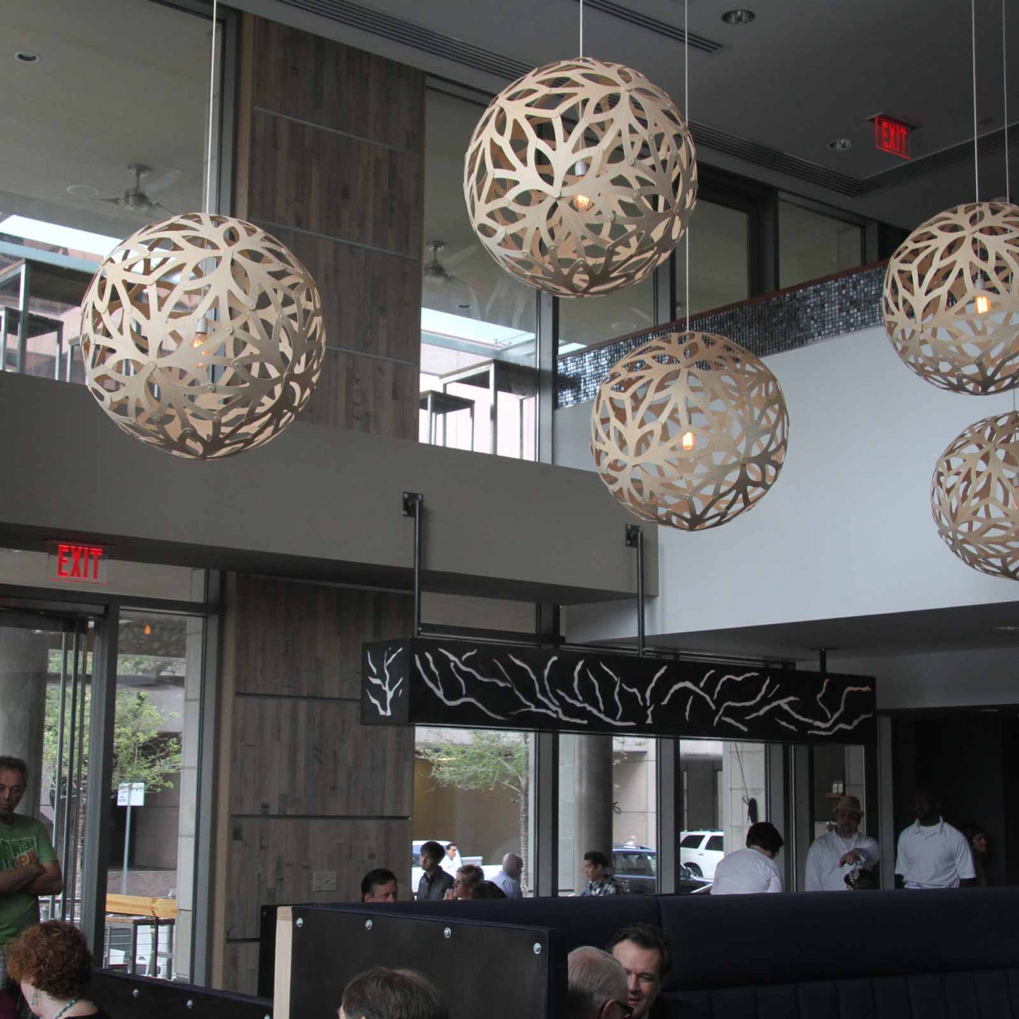 Floral XL Pendant Light in restaurant.