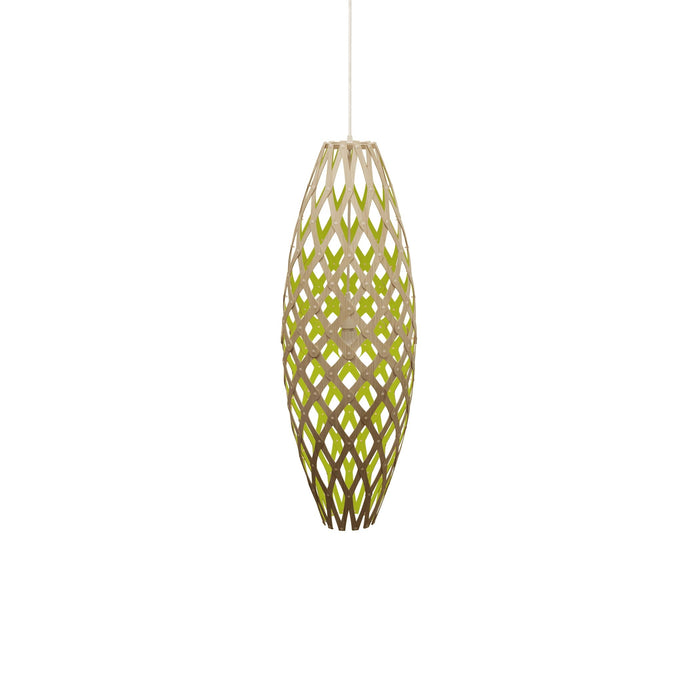Hinaki Pendant Light in Bamboo/Lime (Medium).