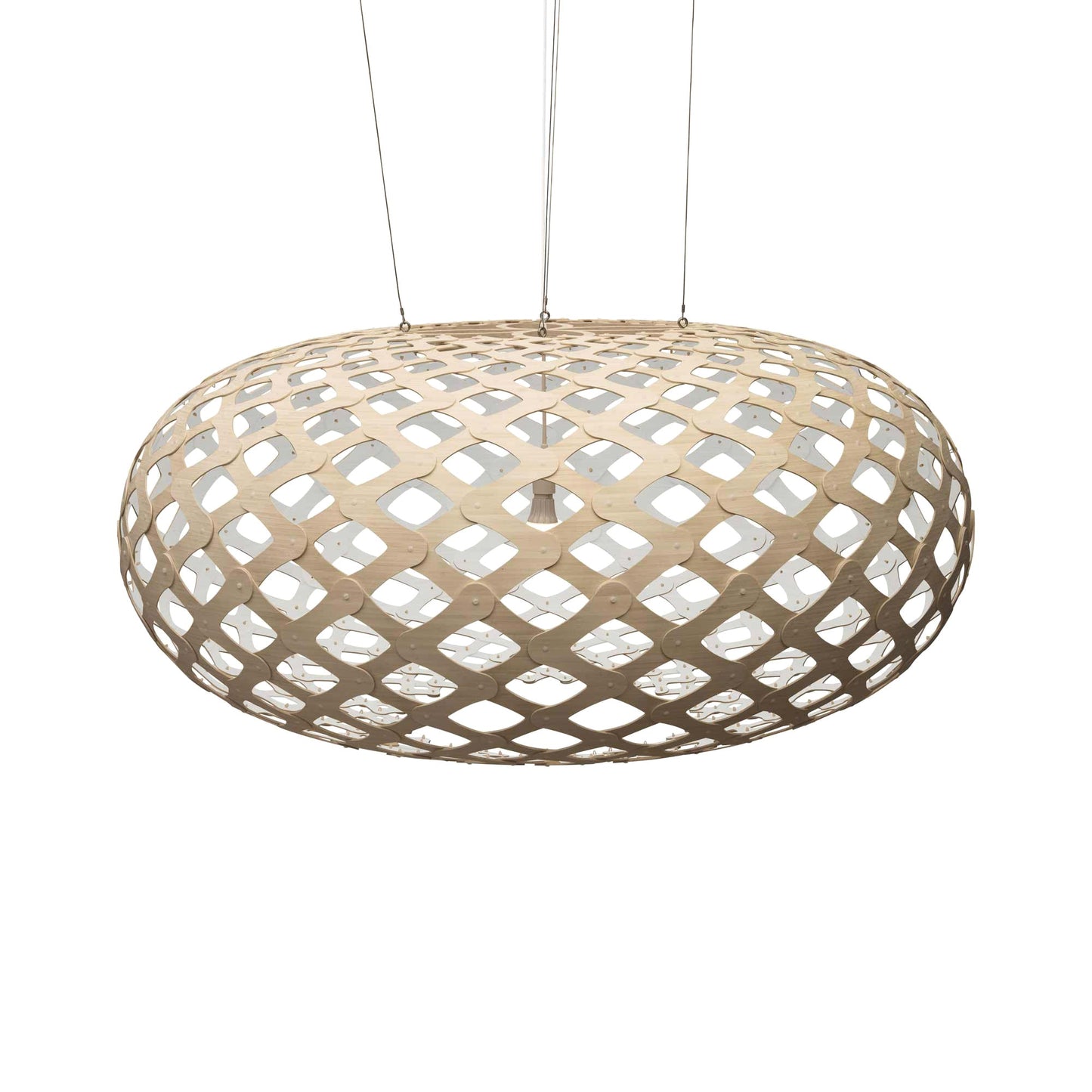 Kina XL Pendant Light in Bamboo/White.