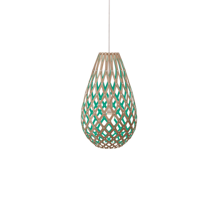 Koura Pendant Light in Bamboo/Aqua (Small).