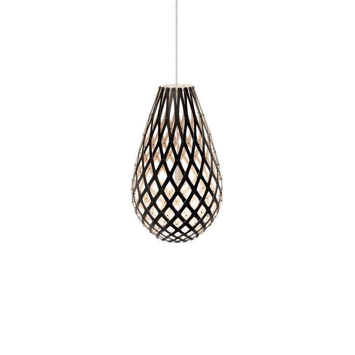Koura Pendant Light in Black/Bamboo (Small).