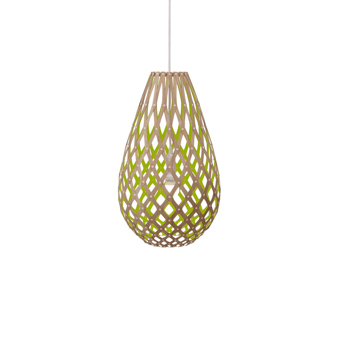 Koura Pendant Light in Bamboo/Lime (Medium).