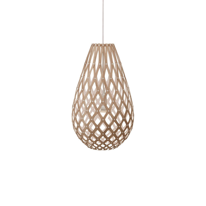 Koura Pendant Light in Bamboo/White (Medium).