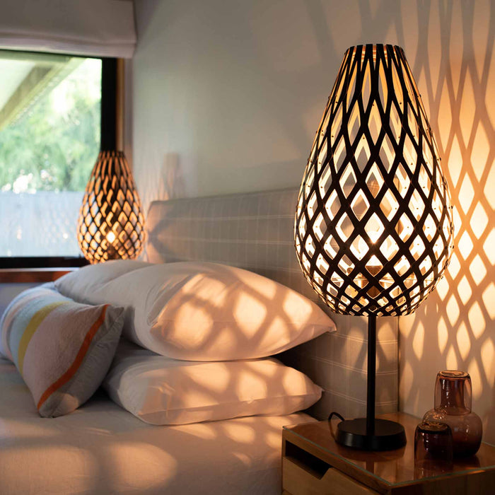 Koura Table Lamp in bedroom.