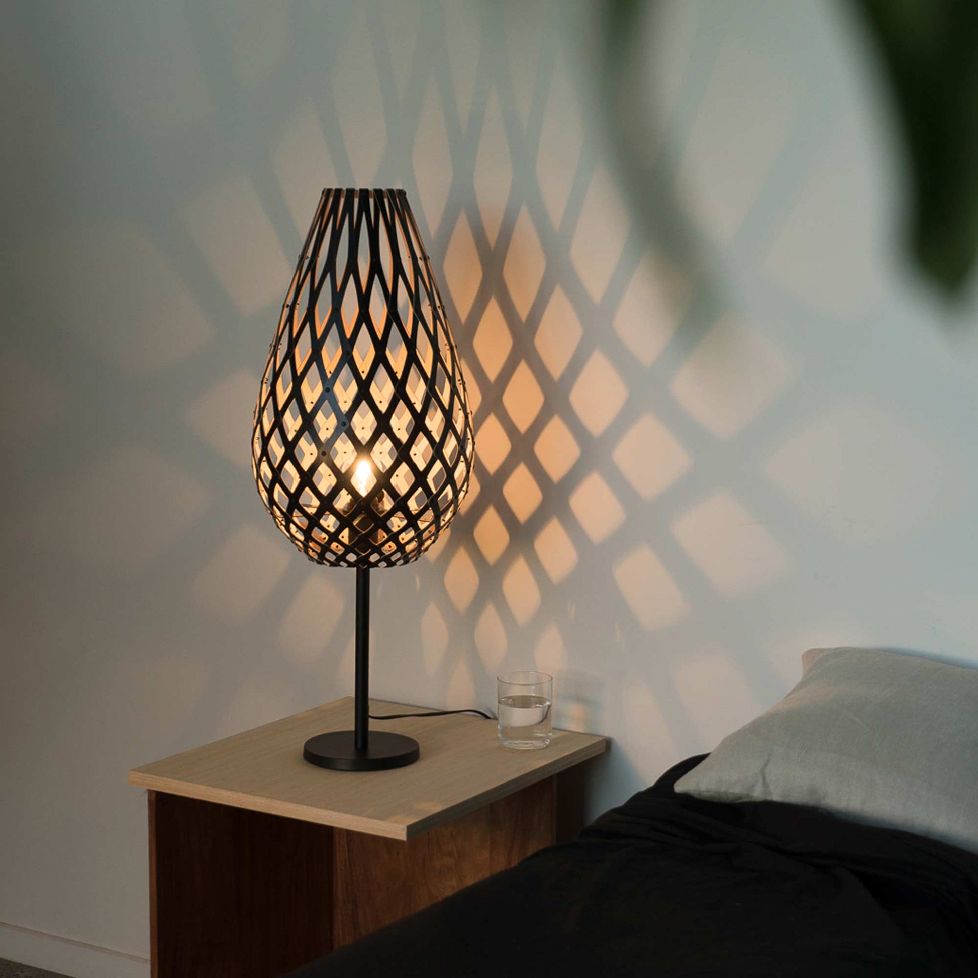 Koura Table Lamp in bedroom.