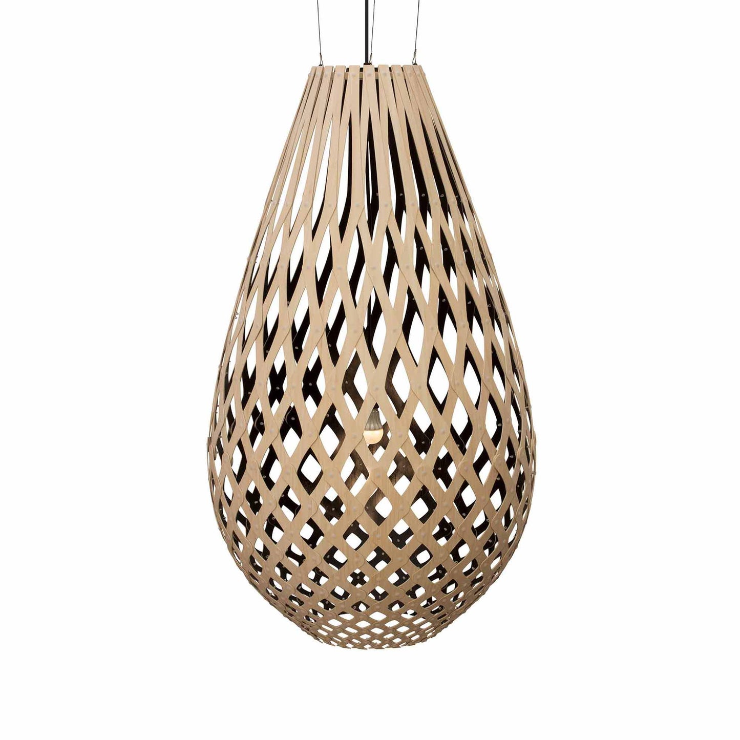 Koura XL Pendant Light in Bamboo/Black (Small).