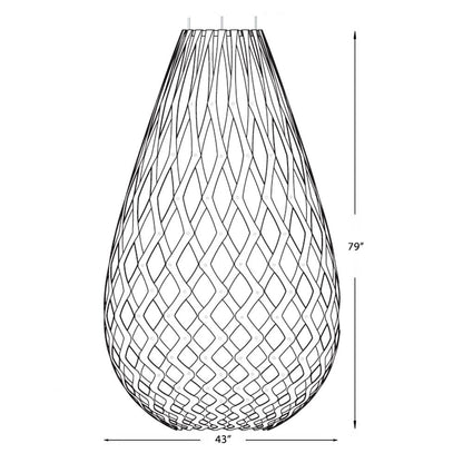Koura XL Pendant Light - line drawing.
