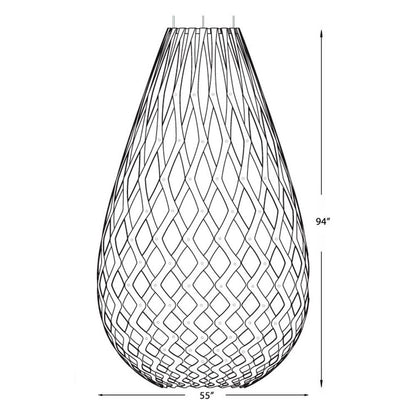 Koura XL Pendant Light - line drawing.
