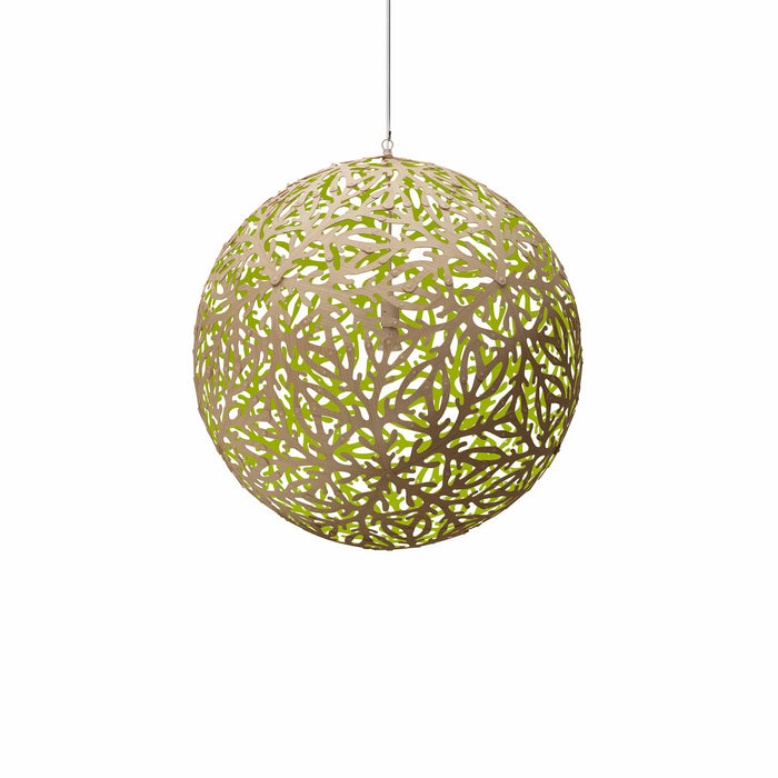 Sola Pendant Light in Bamboo/Lime (Small).