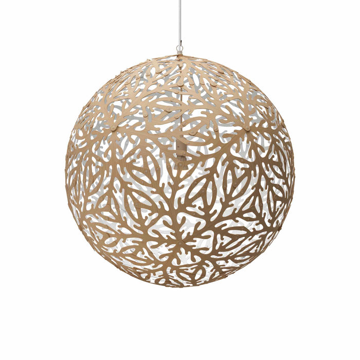 Sola Pendant Light in Bamboo/White (Large).