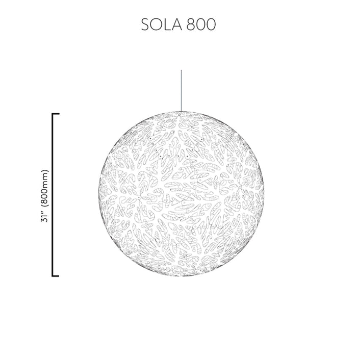 Sola Pendant Light - line drawing.