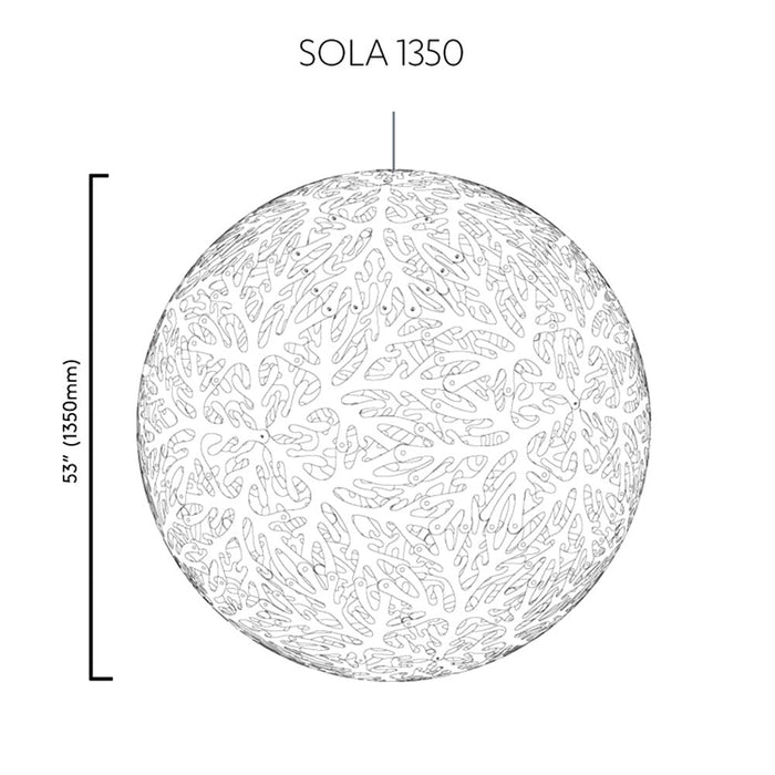 Sola Pendant Light - line drawing.