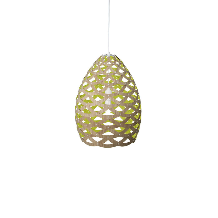 Snowflake Pendant Light in Bamboo/Lime (Small).