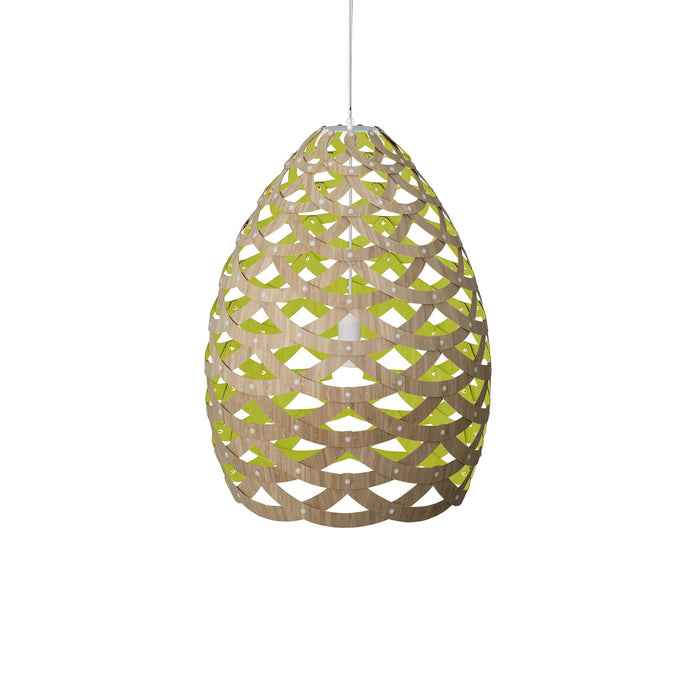Snowflake Pendant Light in Bamboo/Lime (Large).