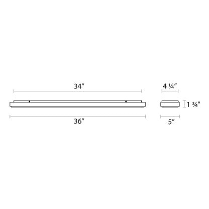 Dazzle LED Bath Vanity Light - line drawing.