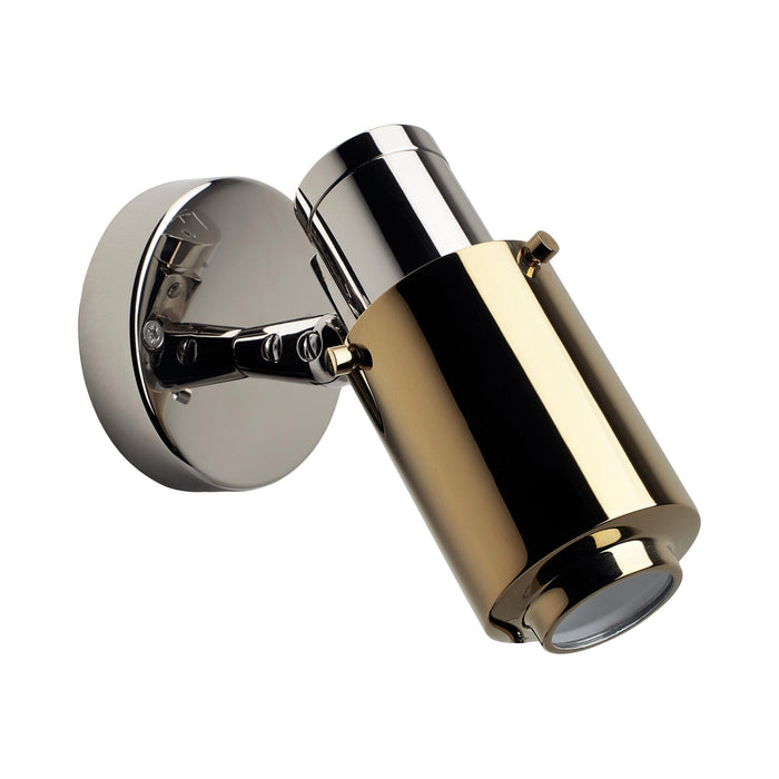 Biny Spot LED Wall Light in Gold/Nickel (No Switch).