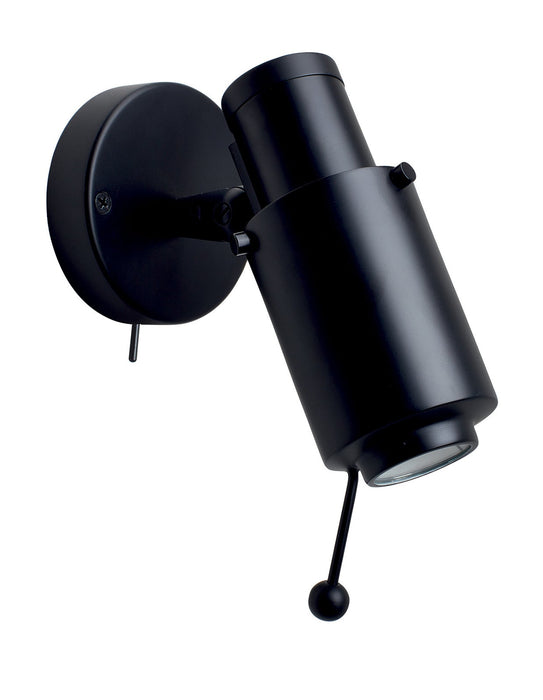 Biny Spot LED Wall Light in Black (Switch On The Base).