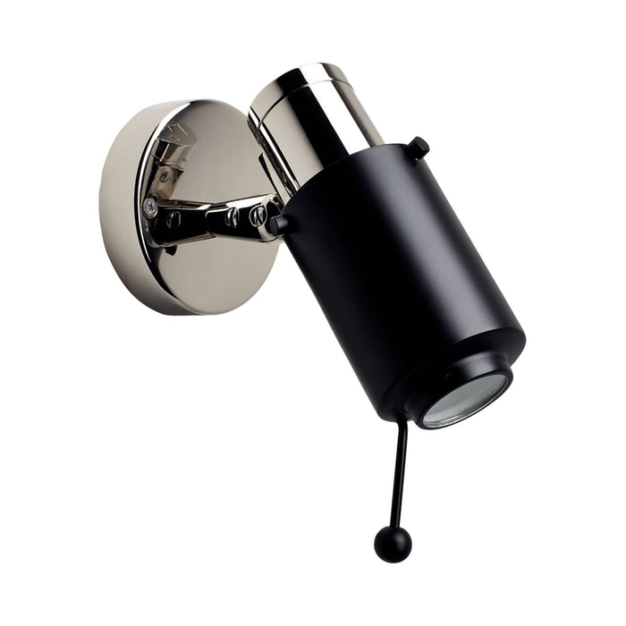 Biny Spot LED Wall Light in Black/Nickel (Switch On The Base).